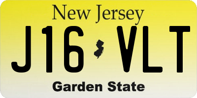 NJ license plate J16VLT