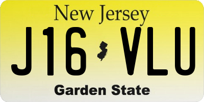 NJ license plate J16VLU