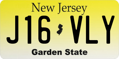 NJ license plate J16VLY