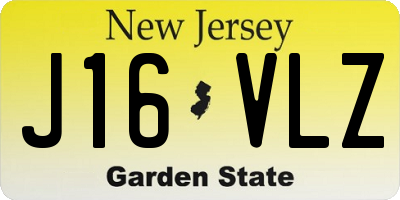 NJ license plate J16VLZ