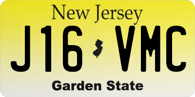 NJ license plate J16VMC