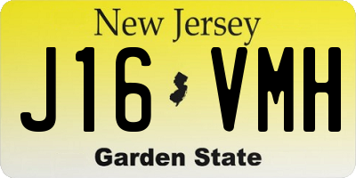 NJ license plate J16VMH