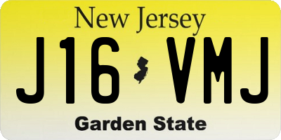 NJ license plate J16VMJ