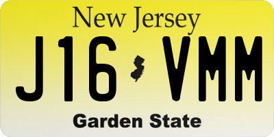 NJ license plate J16VMM
