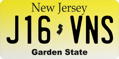 NJ license plate J16VNS
