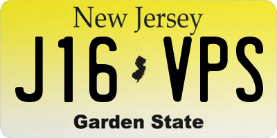 NJ license plate J16VPS