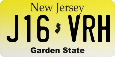 NJ license plate J16VRH