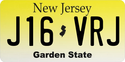 NJ license plate J16VRJ
