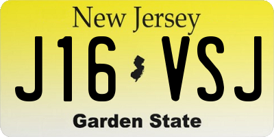 NJ license plate J16VSJ
