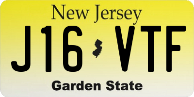 NJ license plate J16VTF