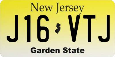 NJ license plate J16VTJ