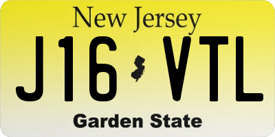 NJ license plate J16VTL