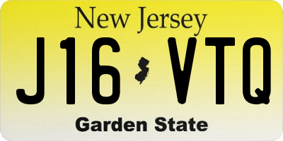 NJ license plate J16VTQ