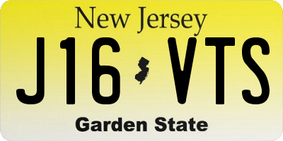 NJ license plate J16VTS