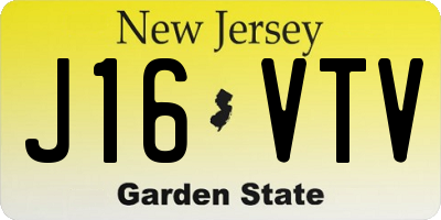 NJ license plate J16VTV