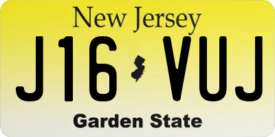 NJ license plate J16VUJ