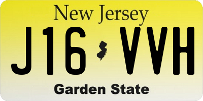 NJ license plate J16VVH
