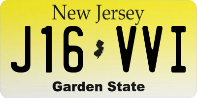 NJ license plate J16VVI