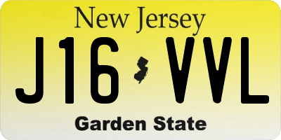 NJ license plate J16VVL
