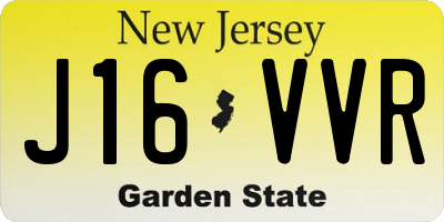 NJ license plate J16VVR
