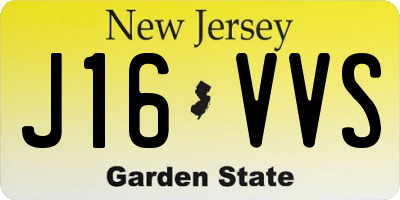 NJ license plate J16VVS