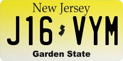 NJ license plate J16VYM
