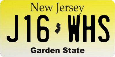 NJ license plate J16WHS