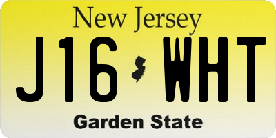 NJ license plate J16WHT