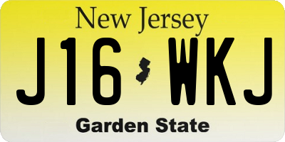 NJ license plate J16WKJ