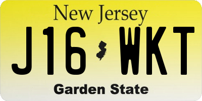 NJ license plate J16WKT