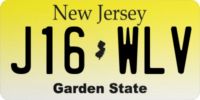 NJ license plate J16WLV