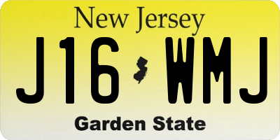 NJ license plate J16WMJ