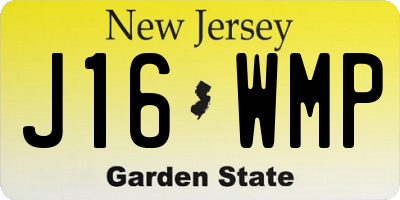 NJ license plate J16WMP