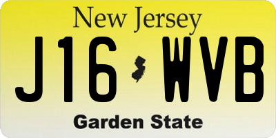 NJ license plate J16WVB