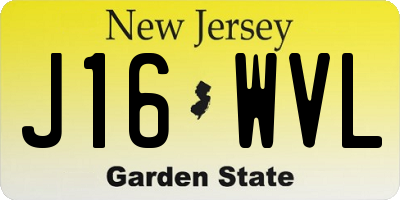NJ license plate J16WVL