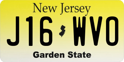 NJ license plate J16WVO