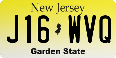 NJ license plate J16WVQ