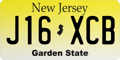 NJ license plate J16XCB
