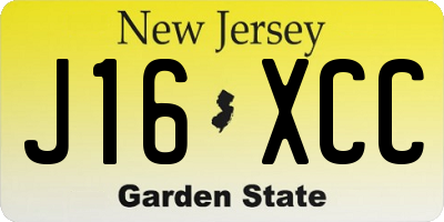 NJ license plate J16XCC