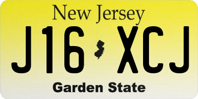 NJ license plate J16XCJ
