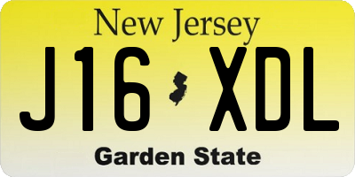 NJ license plate J16XDL