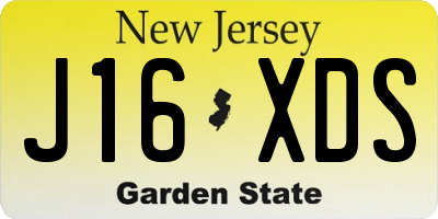 NJ license plate J16XDS