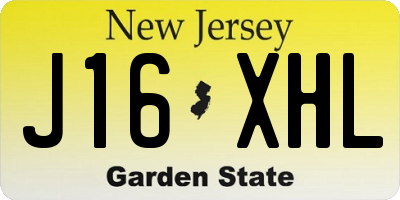 NJ license plate J16XHL