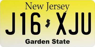 NJ license plate J16XJU