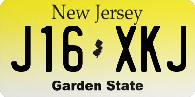 NJ license plate J16XKJ