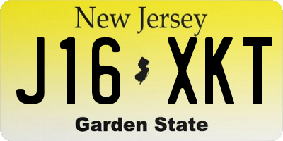NJ license plate J16XKT