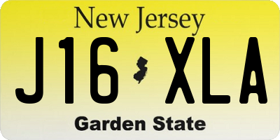 NJ license plate J16XLA