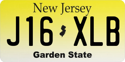 NJ license plate J16XLB