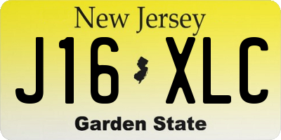 NJ license plate J16XLC