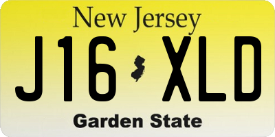 NJ license plate J16XLD